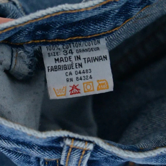 Vintage 90's L.A. Blue Jeans Blue High Waisted Straight Tapered Denim  Jeans - Picture 13 of 15